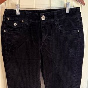 Suko Jeans Cords Elegant Black Corduroy Jeans Flare Pants Stretchy Women’s Sz 7